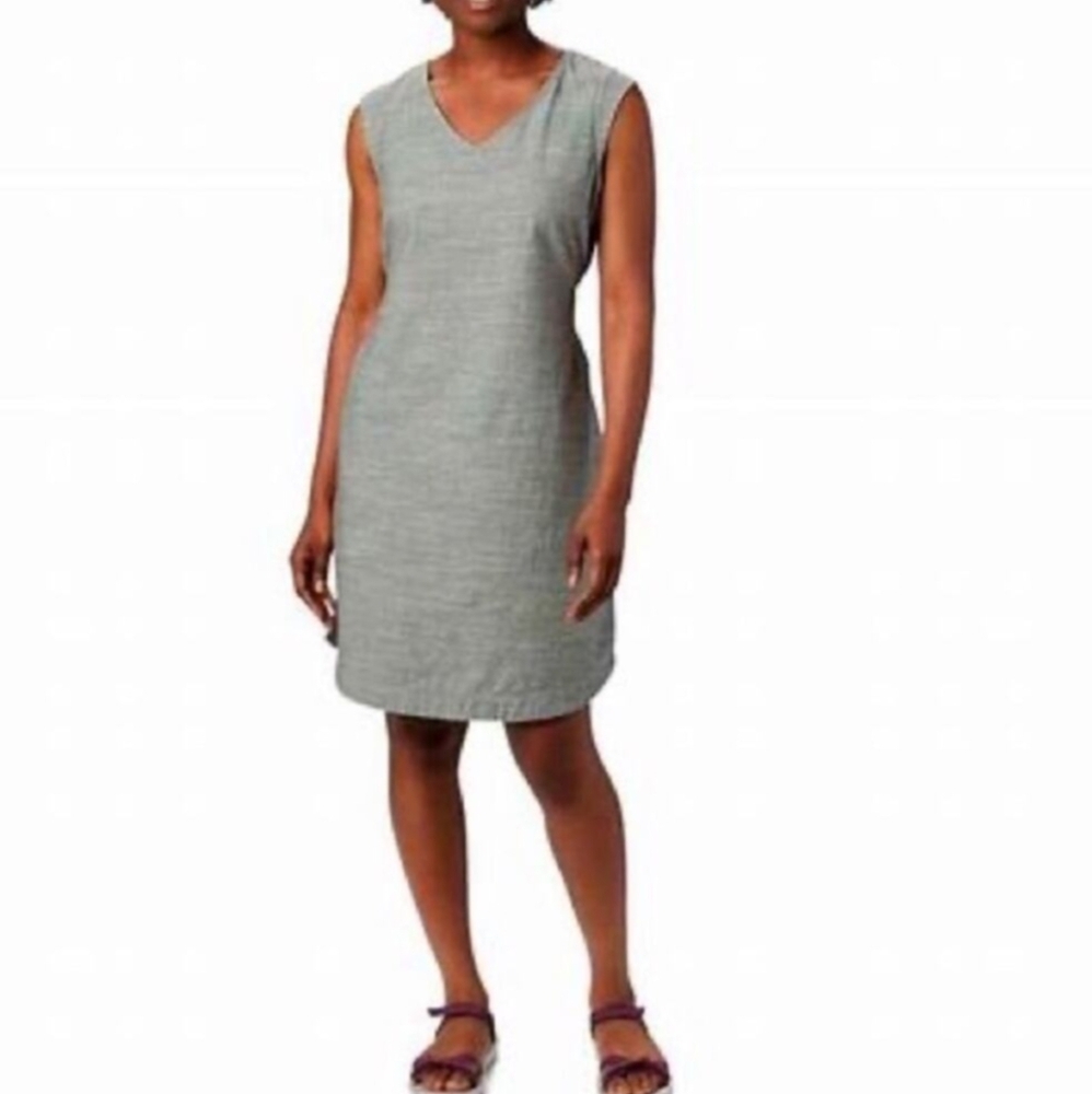 Columbia Wmns L, Summer Chill Shift Dress, 100% Organic Cotton,‎ Khaki, Pockets